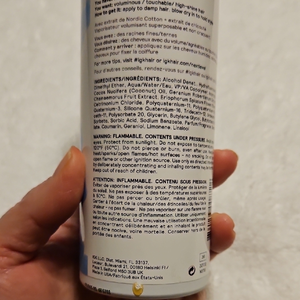 IGK Nordic Cotton Volume Spray - Blue - Picture 5 of 8